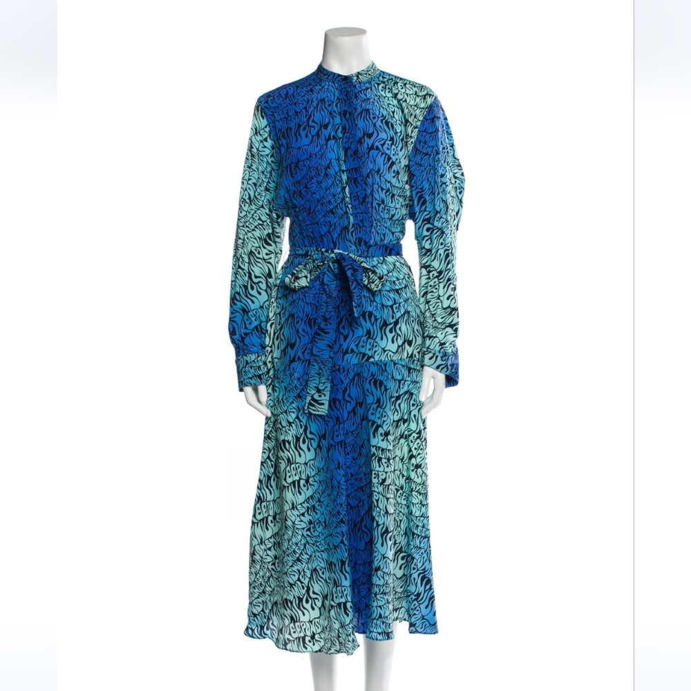 NWT Stella McCartney Keep on Smiling Silk Dress Sz IT 44, Sz 8 US